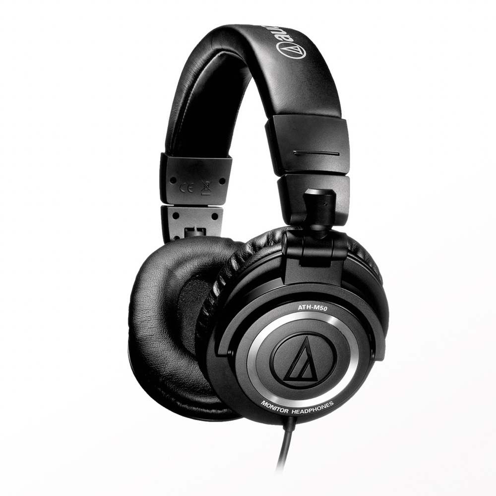 Audio-Technica ATH-M50 Professional Studio Monitor Headphones (coiled cable)